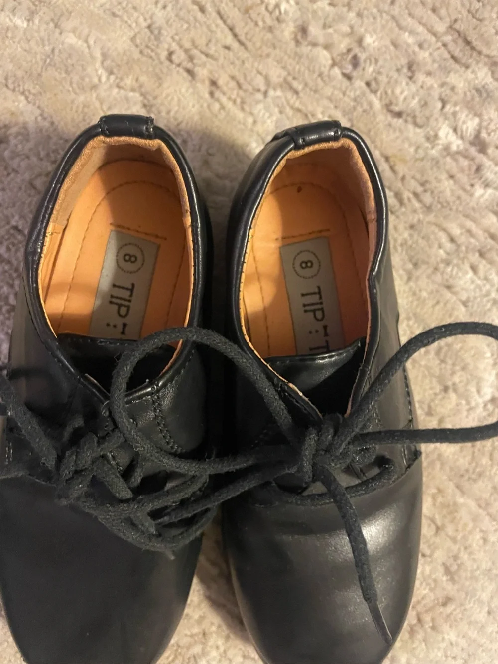 Tip Toey Joey Black Kids Dress Shoes